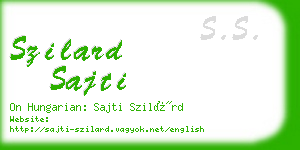 szilard sajti business card